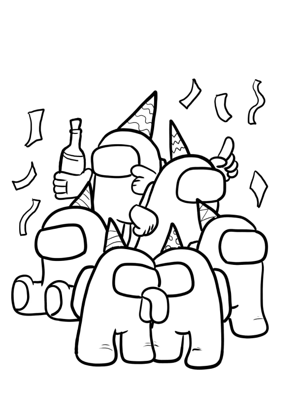 Desenho de among us para colorir - among us