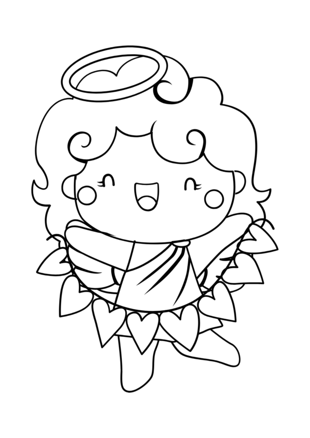Desenho de anjos para colorir - anjos