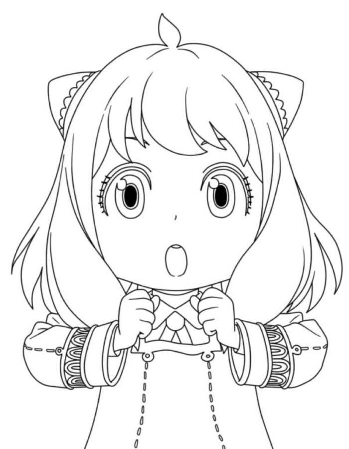 Desenho de colorir anya para colorir - colorir anya Desenho de colorir anya - colorir anya para colorir e imprimir grátis. Atividade infantil