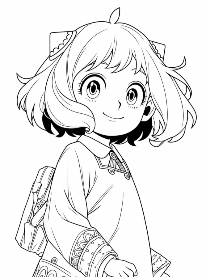 Desenho de colorir anya para colorir - colorir anya
