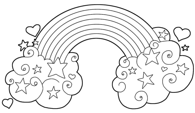 Desenho de arco-íris para colorir - arco-íris Desenho de arco-íris - arco-íris para colorir e imprimir grátis. Atividade infantil