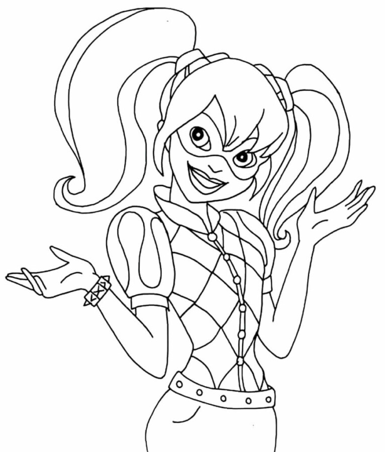 Desenho de arlequina para colorir - arlequina