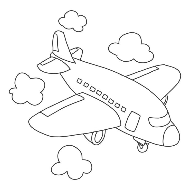 Desenho de aviões para colorir - aviões
