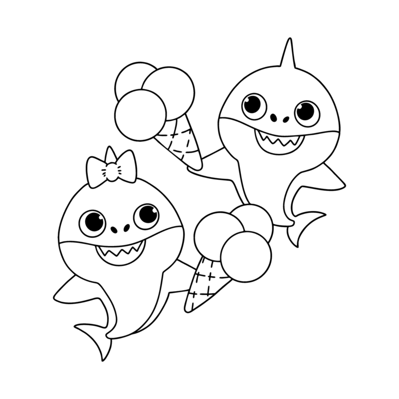 Desenho de baby shark para colorir - baby shark Desenho de baby shark - baby shark para colorir e imprimir grátis. Atividade infantil