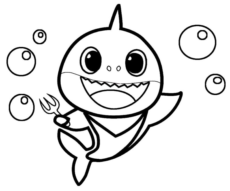Desenho de baby shark para colorir - baby shark Desenho de baby shark - baby shark para colorir e imprimir grátis. Atividade infantil