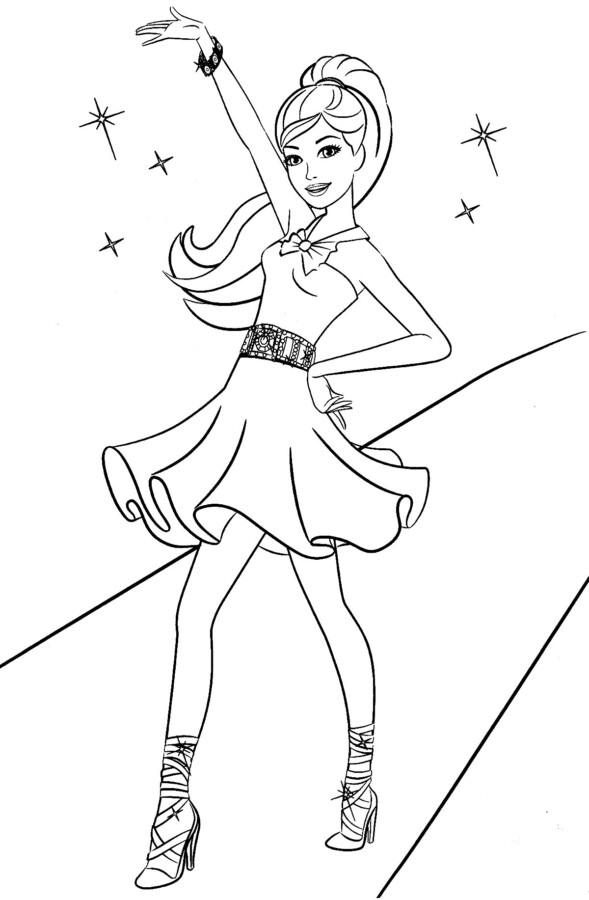Desenho de barbie para colorir - barbie