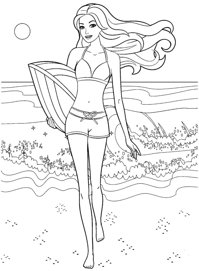 Desenho de barbie para colorir - barbie