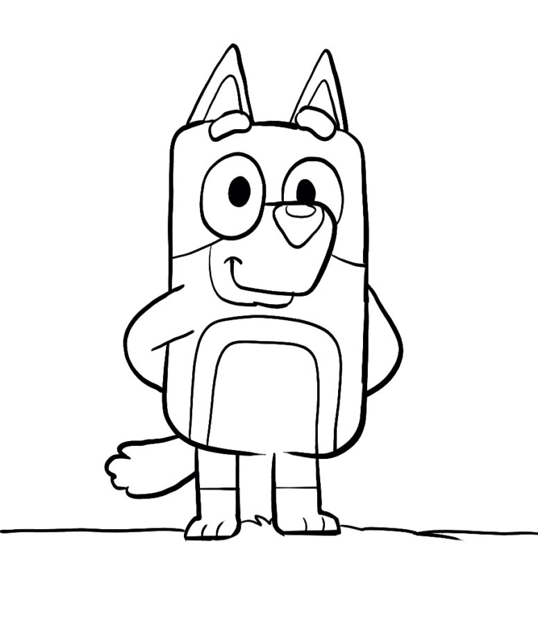 Desenho de bluey para colorir - bluey