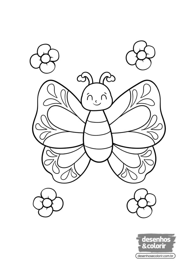 Desenho de borboletas para colorir - borboletas Desenho de borboletas - borboletas para colorir e imprimir grátis. Atividade infantil