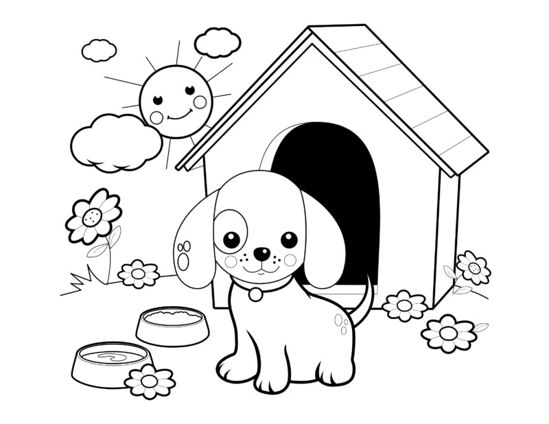 Desenho de cachorros para colorir - cachorros Desenho de cachorros - cachorros para colorir e imprimir grátis. Atividade infantil