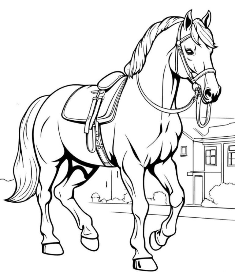cavalos para Colorir | 23 Desenhos para Imprimir
