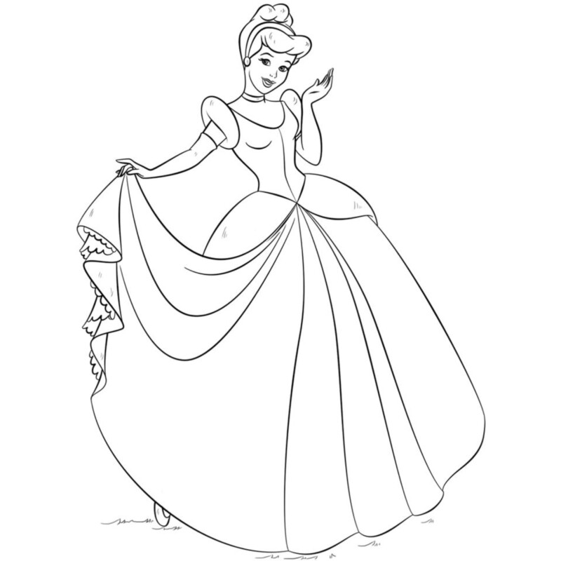 Desenho de cinderela para colorir - cinderela Desenho de cinderela - cinderela para colorir e imprimir grátis. Atividade infantil
