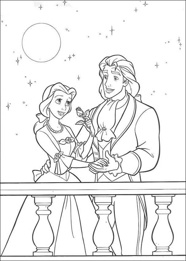 Desenho de a bela e a fera para colorir - a bela e a fera Desenho de a bela e a fera - a bela e a fera para colorir e imprimir grátis. Atividade infantil