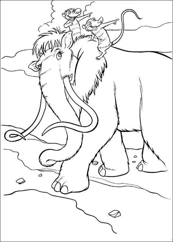 Desenho de era do gelo para colorir - era do gelo