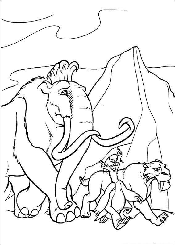 Desenho de era do gelo para colorir - era do gelo Desenho de era do gelo - era do gelo para colorir e imprimir grátis. Atividade infantil