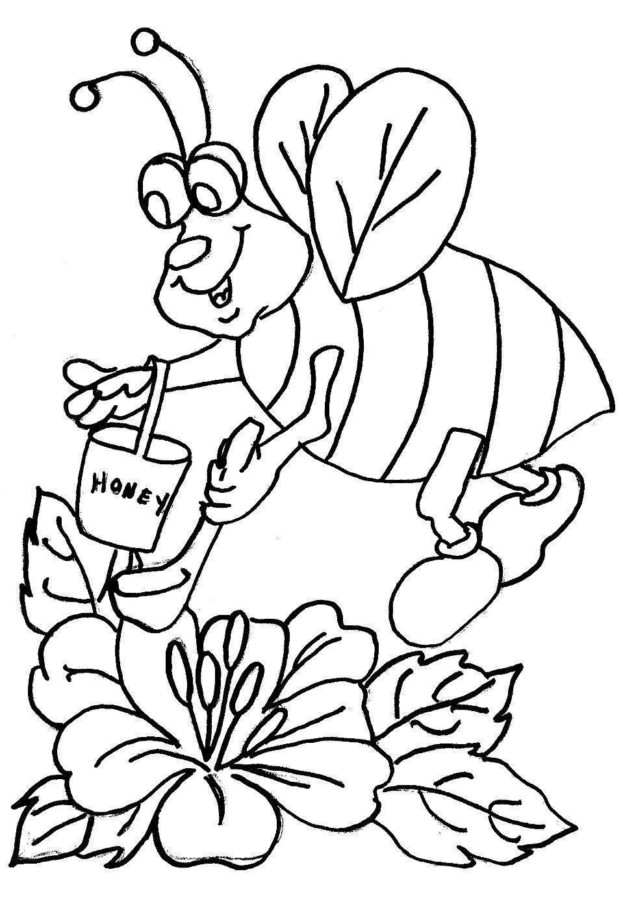 Desenho de abelhas para colorir - abelha