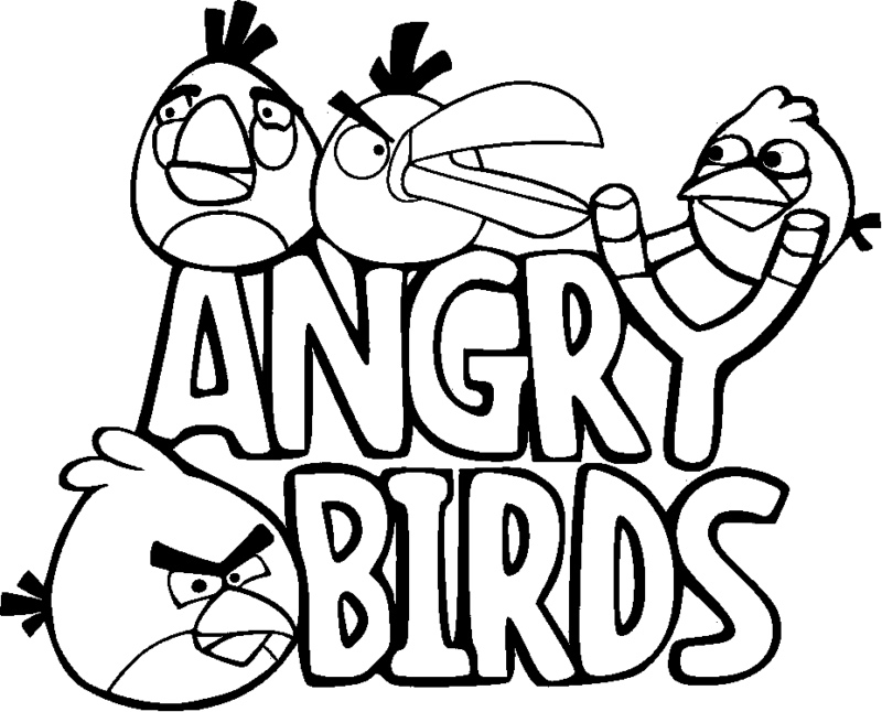 Desenho de angry birds para colorir - angry birds