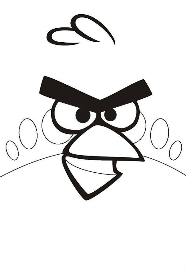 Desenho de angry birds para colorir - angry birds