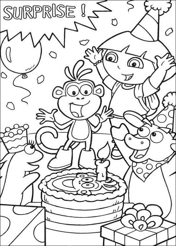 Desenho de aniversário para colorir - aniversário Desenho de aniversário - aniversário para colorir e imprimir grátis. Atividade infantil