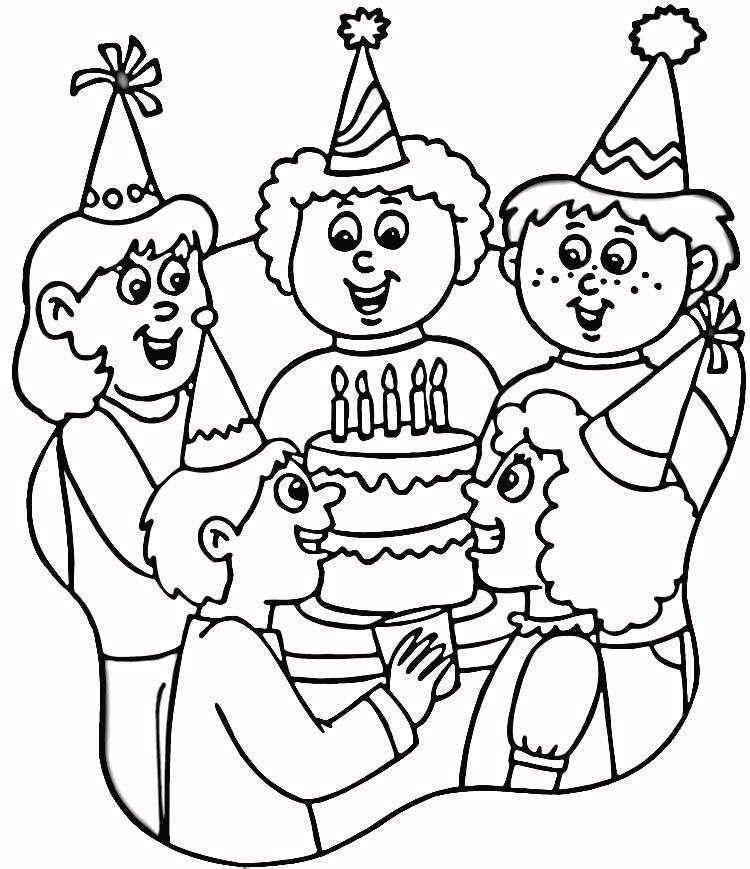 Desenho de aniversário para colorir - aniversário Desenho de aniversário - aniversário para colorir e imprimir grátis. Atividade infantil