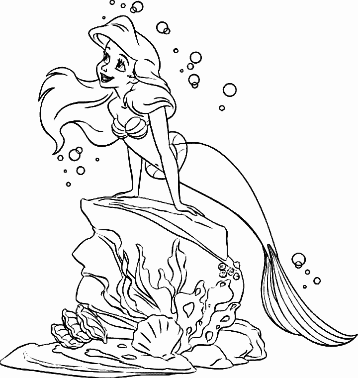 Desenho de ariel para colorir - ariel