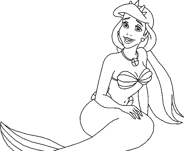 Desenho de ariel para colorir - ariel