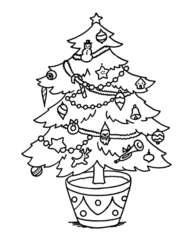 Desenho de Árvore de natal para colorir - Árvore de natal Desenho de Árvore de natal - Árvore de natal para colorir e imprimir grátis. Atividade infantil