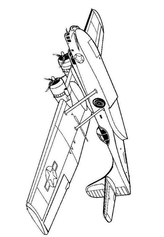 Desenho de aviões para colorir - aviões