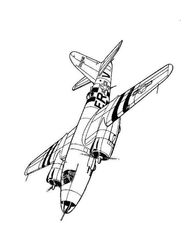 Desenho de aviões para colorir - aviões