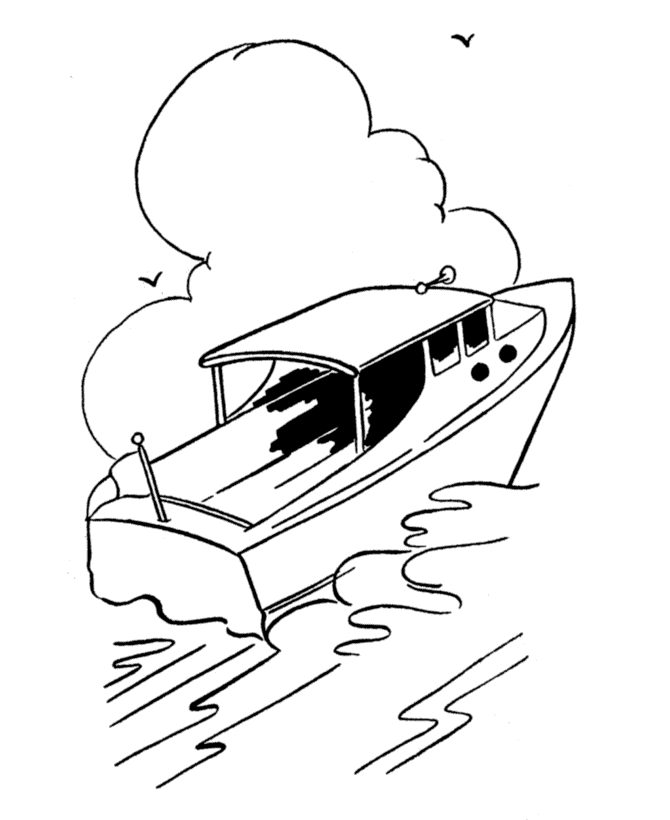 Desenho de barcos para colorir - barcos