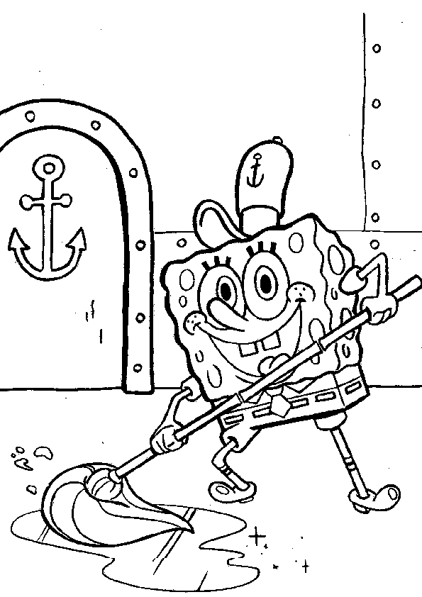 Desenho de bob esponja para colorir - bob esponja