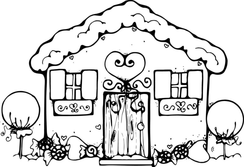 Desenho de casas para colorir - casas