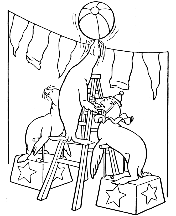 Desenho de circo para colorir - circo