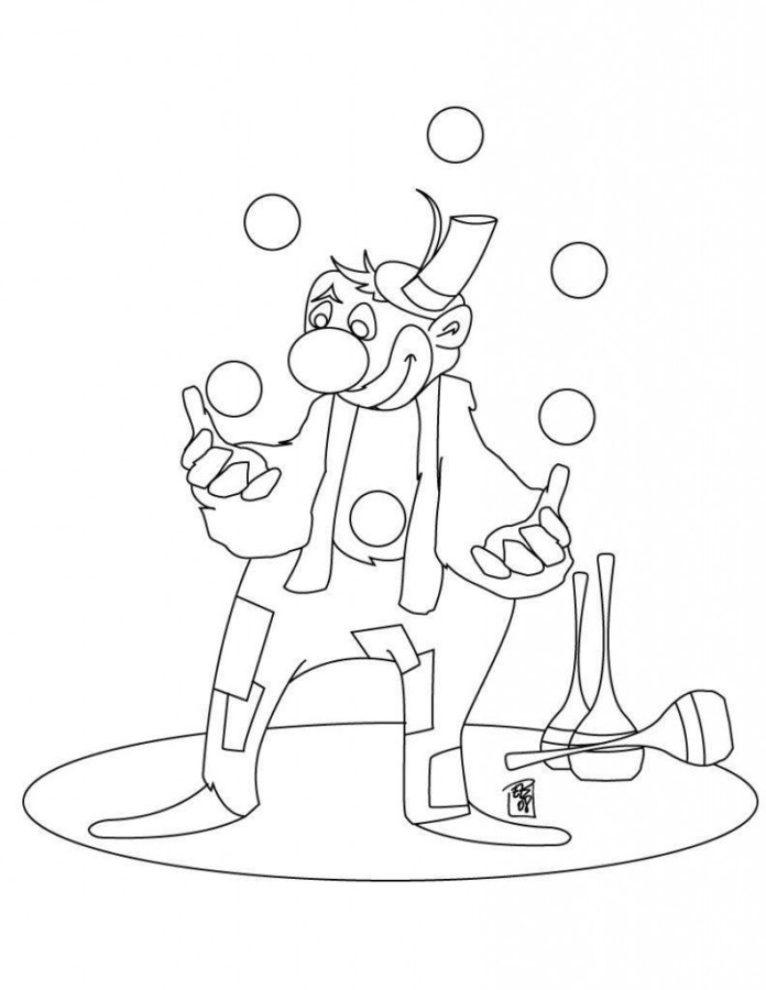 Desenho de circo para colorir - circo