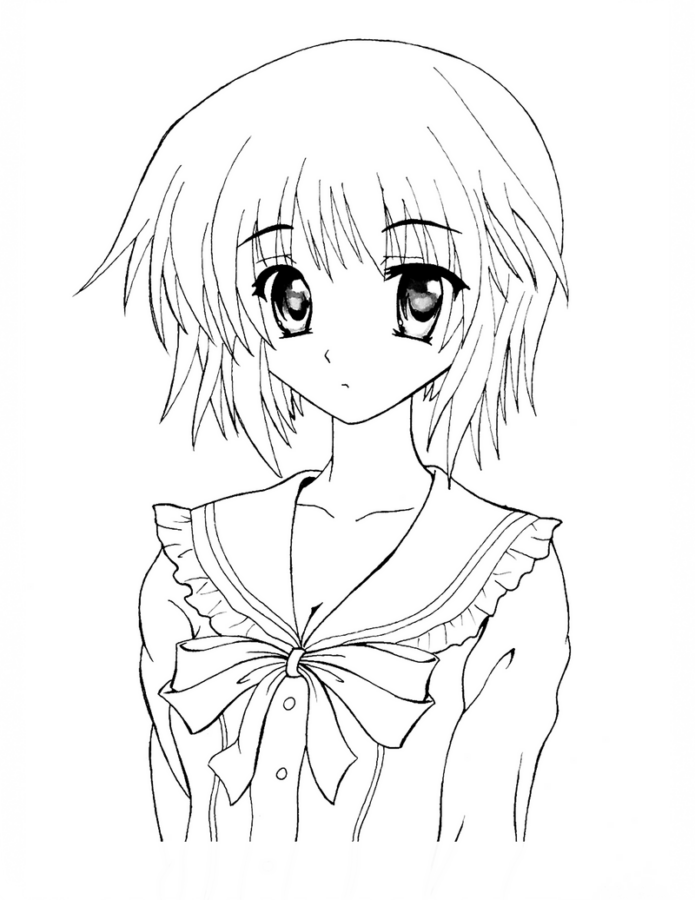 Desenho de anime para colorir - anime