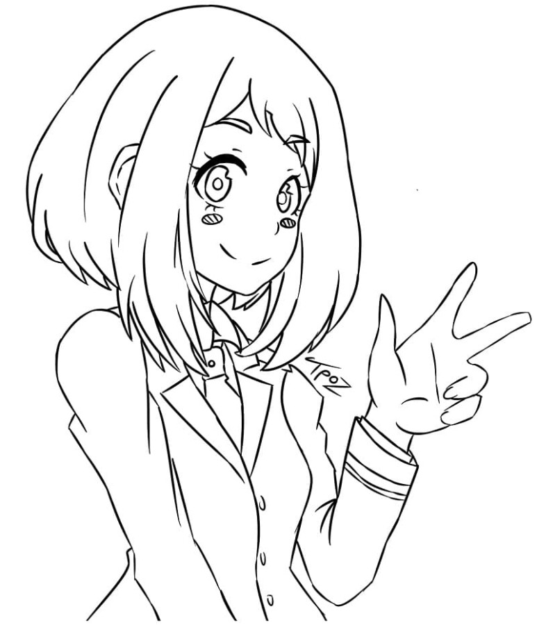 Desenho de anime para colorir - anime
