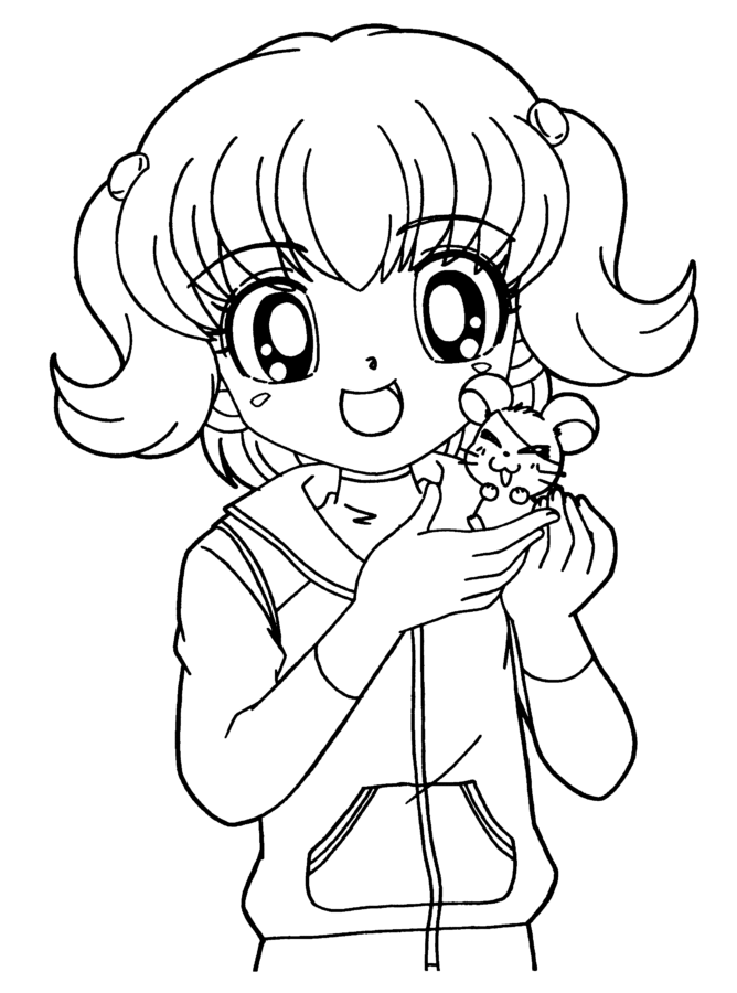 Desenho de anime para colorir - anime