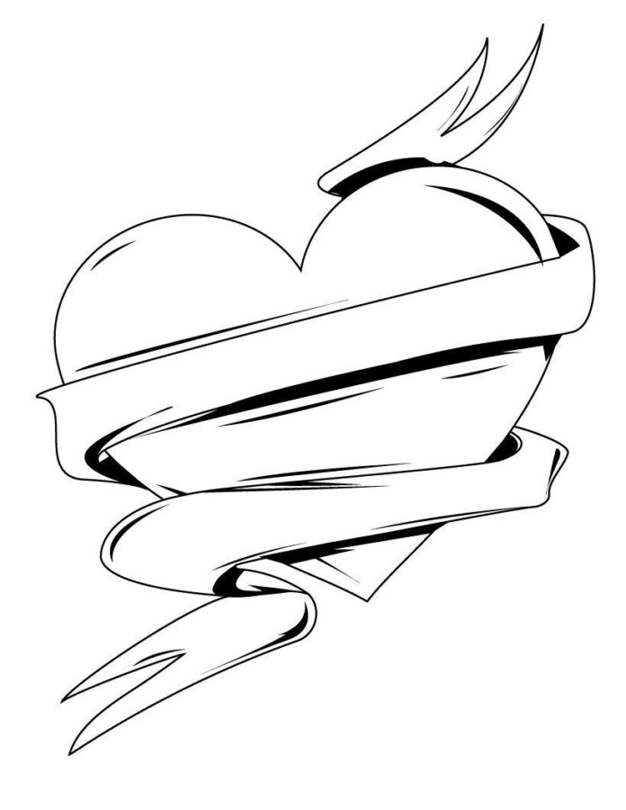 Desenho de coração para colorir - coração