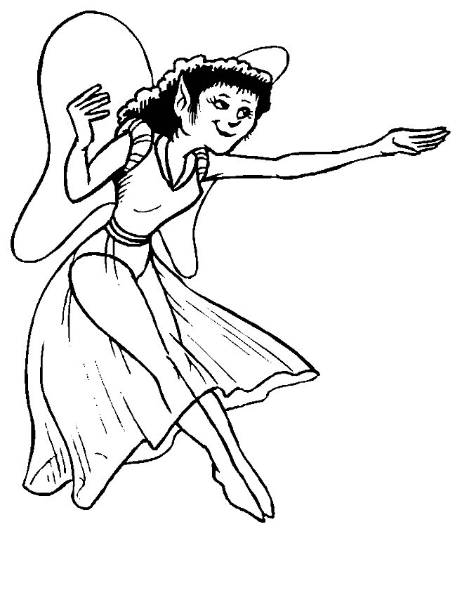Desenho de fadas para colorir - fadas