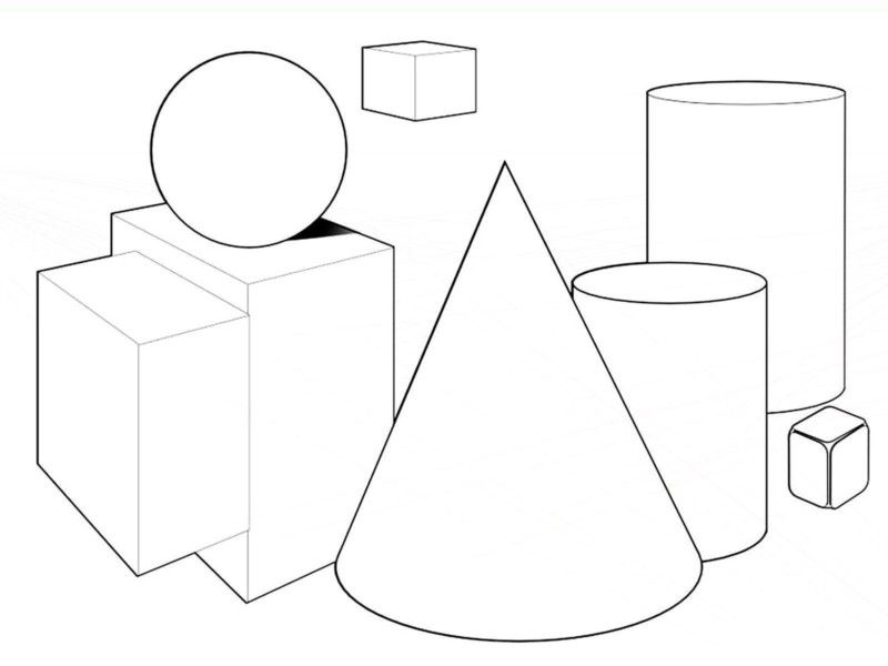 Desenho de formas para colorir - formas