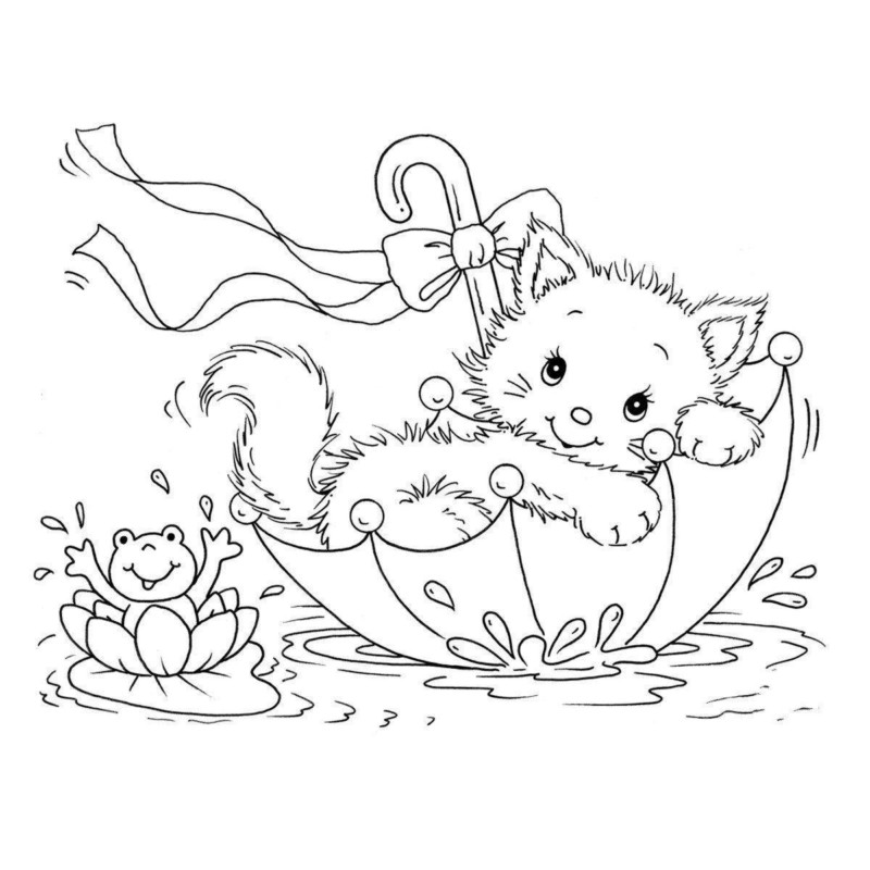Desenho de gatos para colorir - gatos