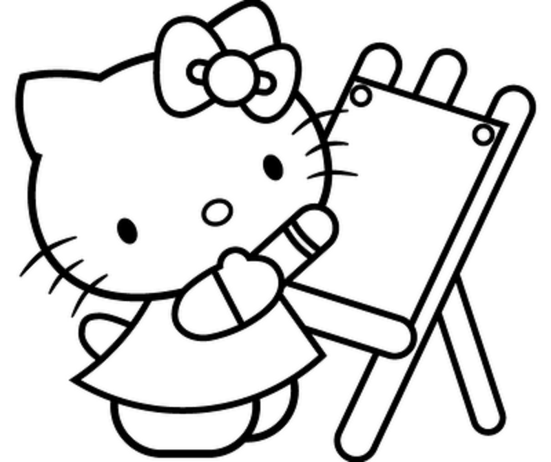 Desenho de hello kitty para colorir - hello kitty Desenho de hello kitty - hello kitty para colorir e imprimir grátis. Atividade infantil