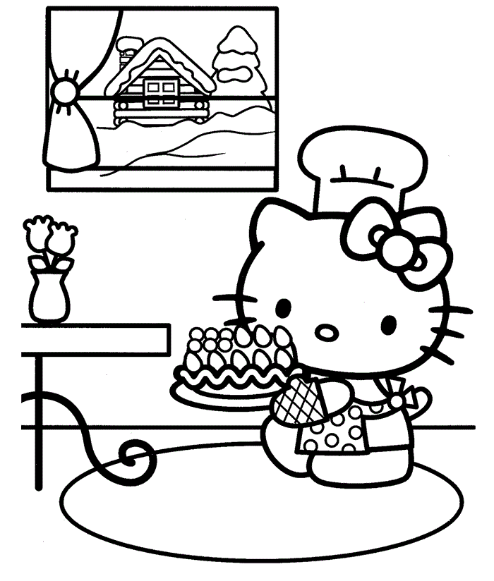 Desenho de hello kitty para colorir - hello kitty Desenho de hello kitty - hello kitty para colorir e imprimir grátis. Atividade infantil