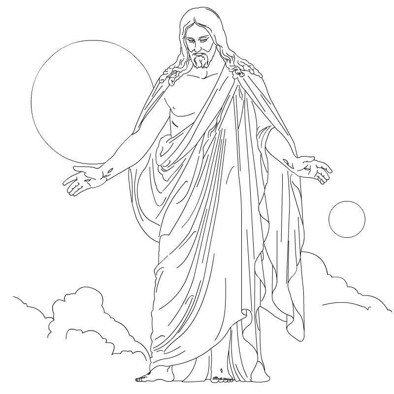 Desenho de jesus para colorir - jesus