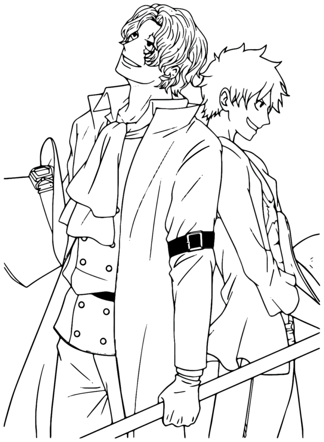Desenho de luffy para colorir - luffy