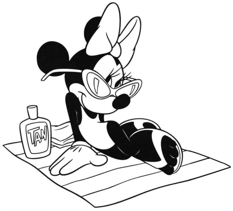 Desenho de minnie para colorir - minnie