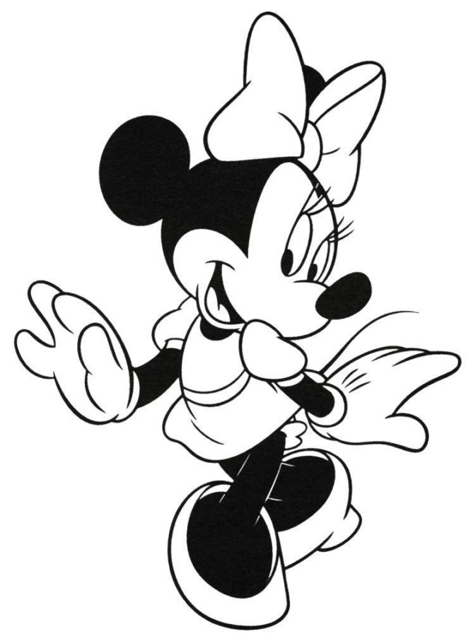 Desenho de minnie para colorir - minnie