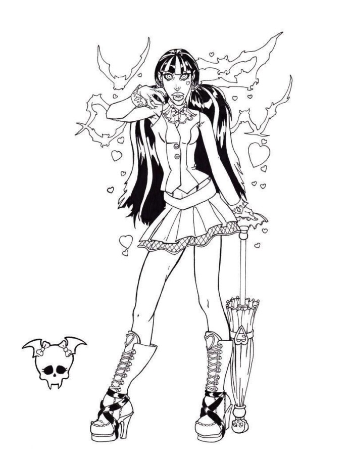 Desenho de monster high para colorir - monster high