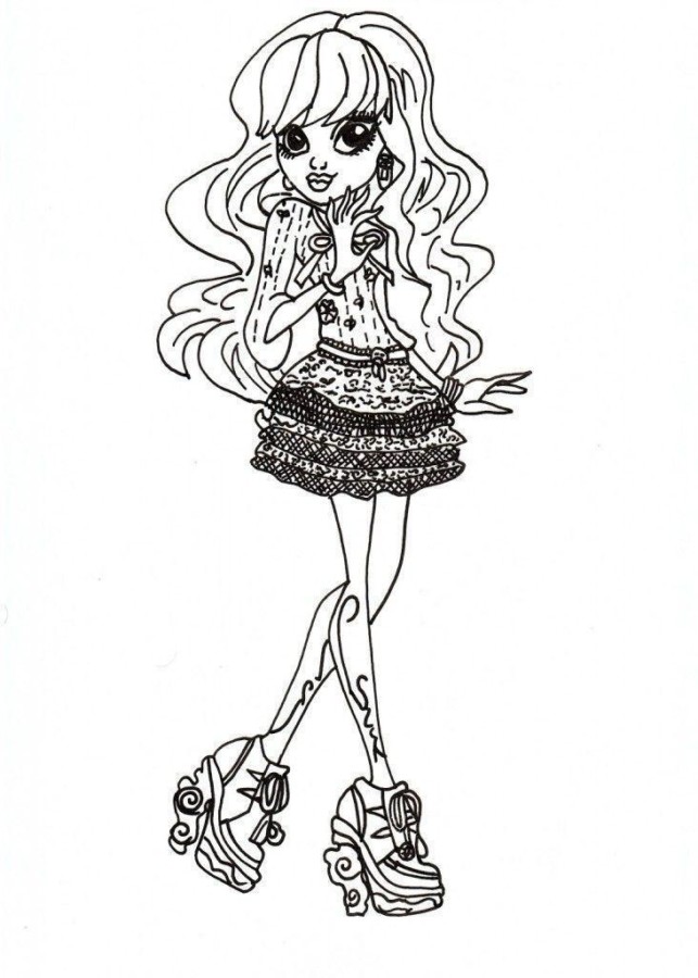 Desenho de monster high para colorir - monster high Desenho de monster high - monster high para colorir e imprimir grátis. Atividade infantil
