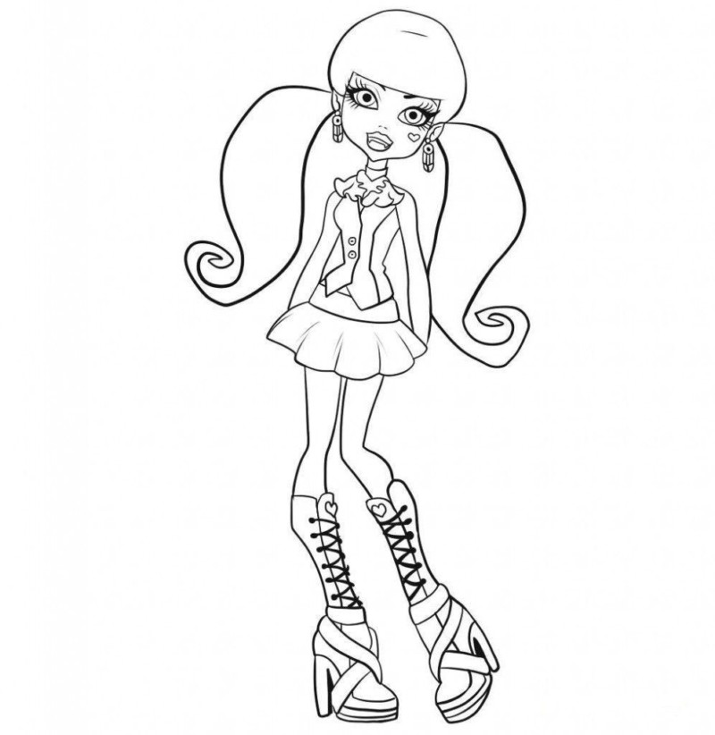 Desenho de monster high para colorir - monster high Desenho de monster high - monster high para colorir e imprimir grátis. Atividade infantil